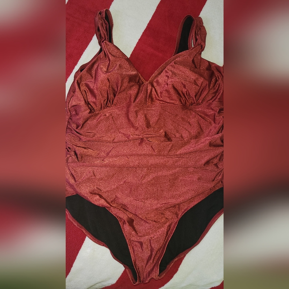 White Stag. Shimmering Rust Swimsuit